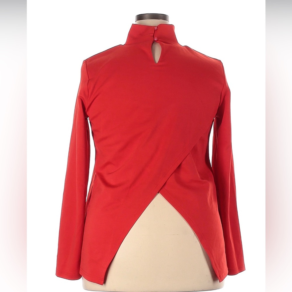 Elegant STYLEWE long sleeve blouse in color red